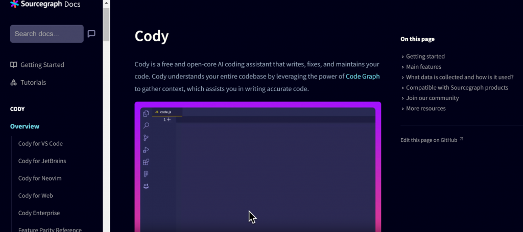 sourcegraph cody - ai code assistant software