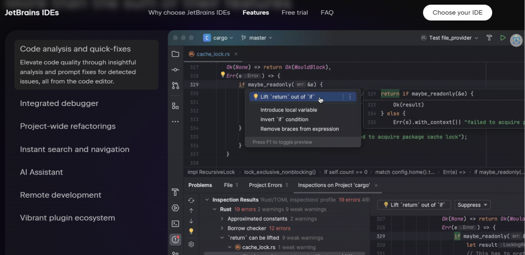 JetBrains IDEs - AI code assistant with an Integrated Development Environment (IDE)