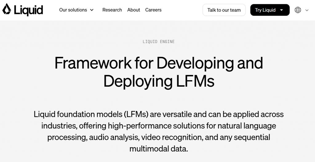  Liquid ai - Liquid Foundation Models (LFMs)