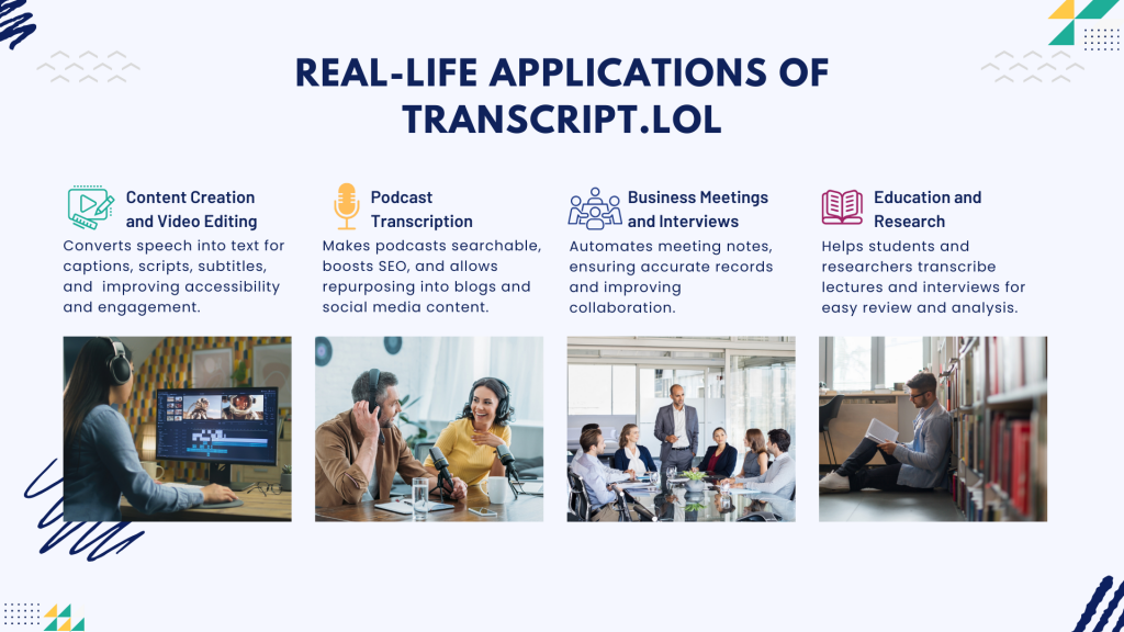 Real-Life Applications of Transcript.LOL